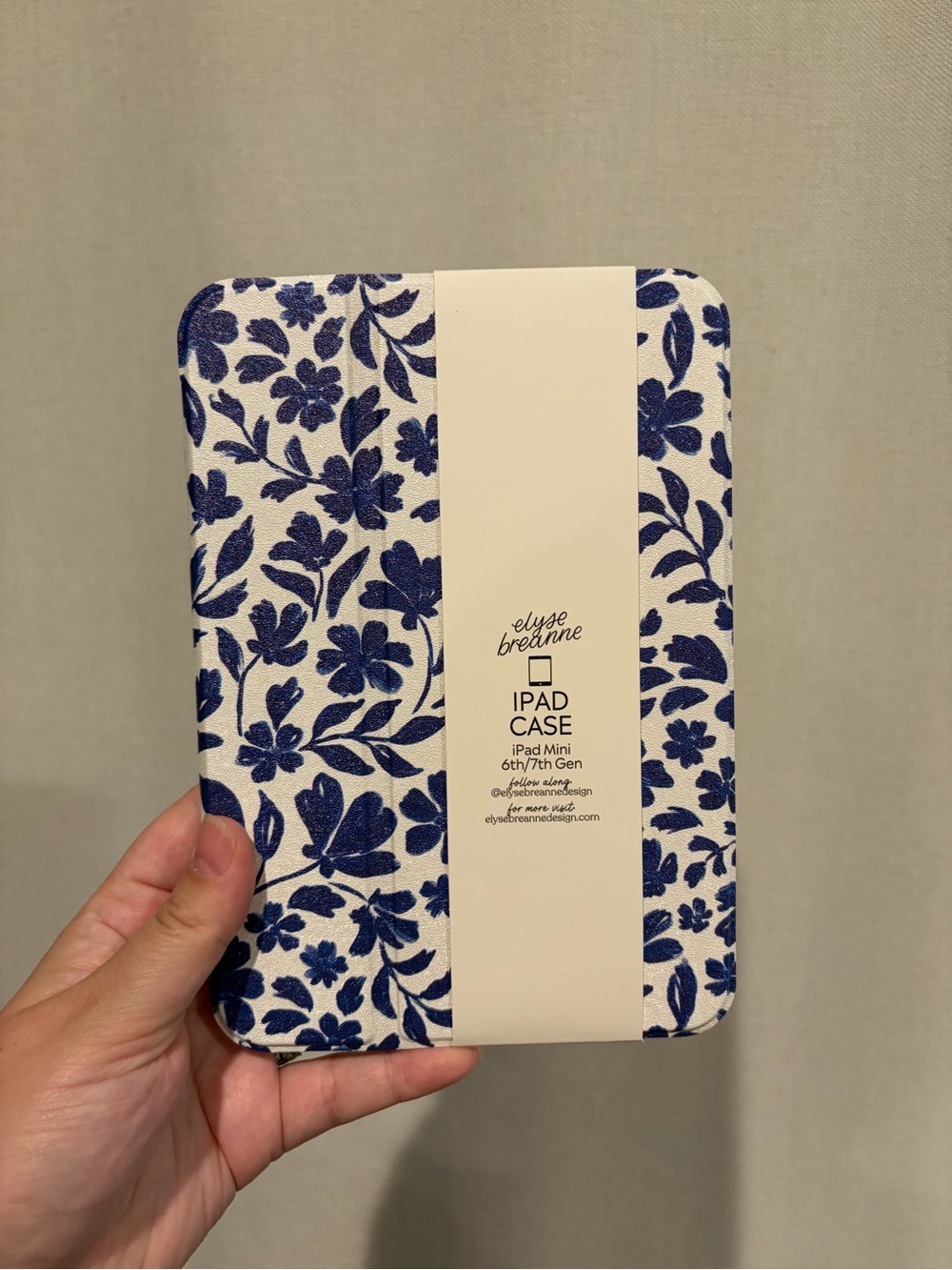 Blue floral iPad mini case